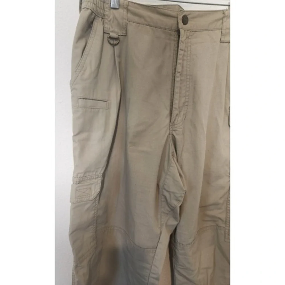 5.11 Tactical Series Cargo Military Pants Mens Khaki Elastic Waist 36x30 Pockets